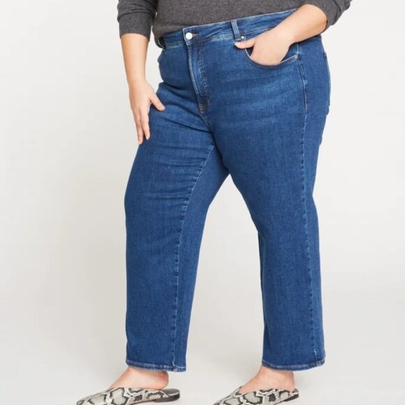 Universal Standard Blue Straight Leg Jeans - Picture 2 of 15